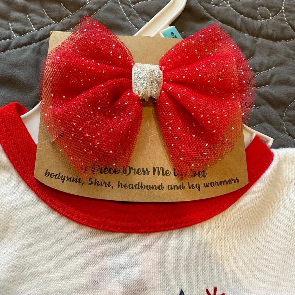 Baby Essentials 4th Of July 4 Piece Set NWT Size 6 Months
